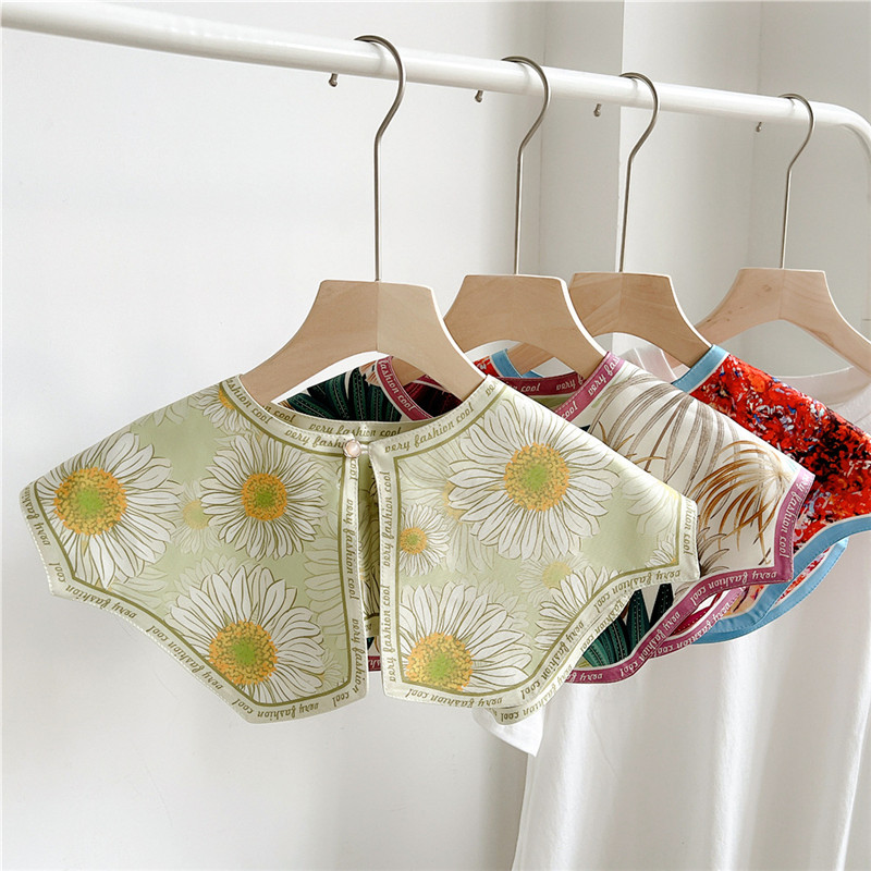 Off Shoulder Blouse - Fashion syal kerah bunga dapat dilepas