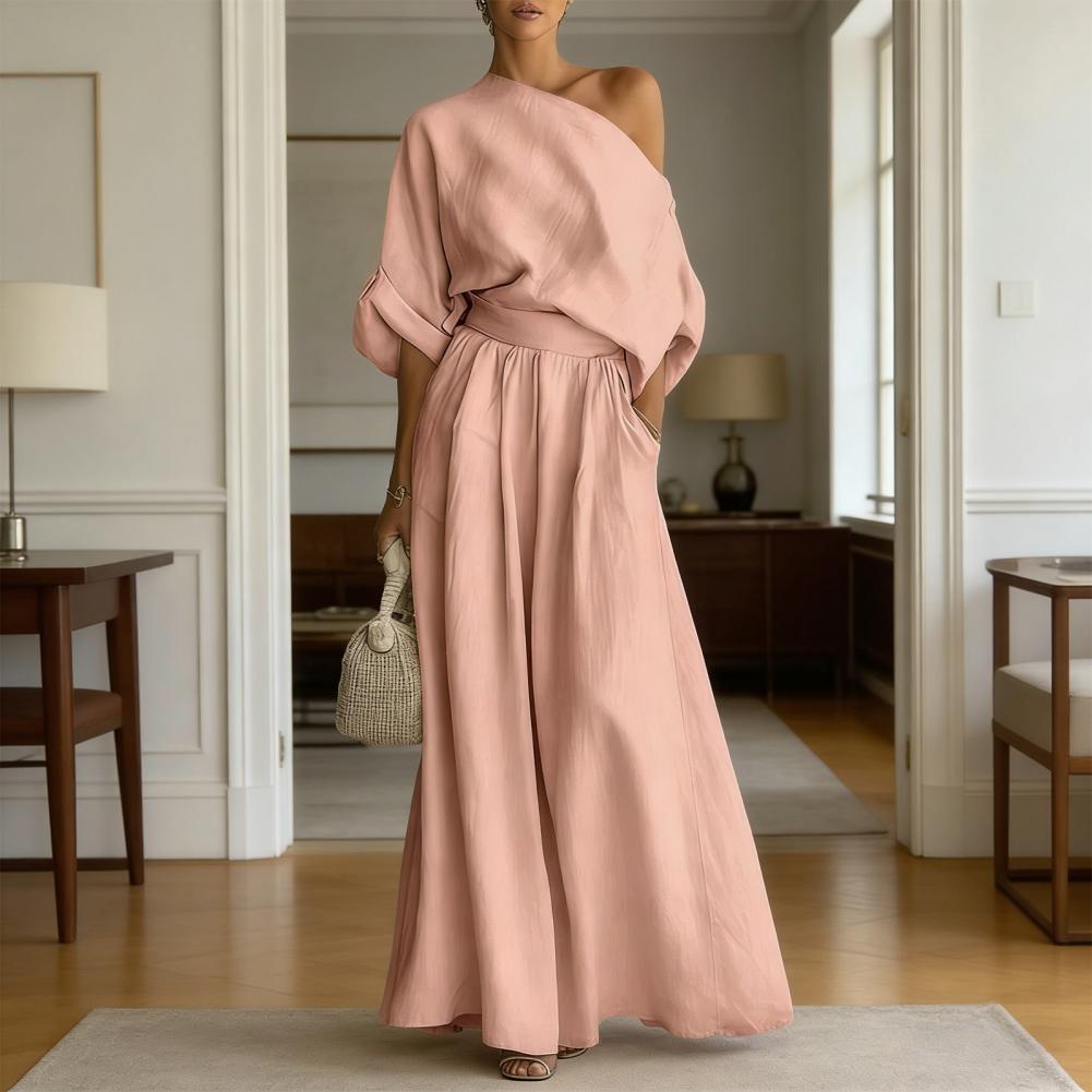 Off Shoulder Blouse - Setelan Blus dan Celana Wanita Elegan