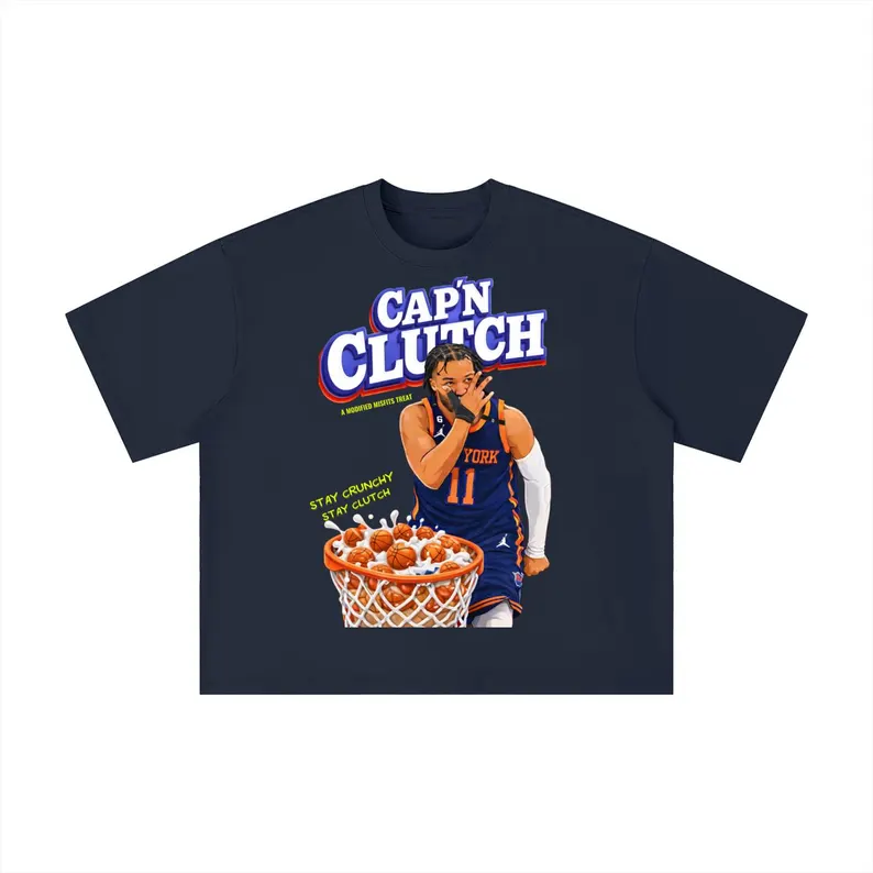 Summer Clothing Nyc - CAPN CLUTCH Knicks T-Shirt Pria dan