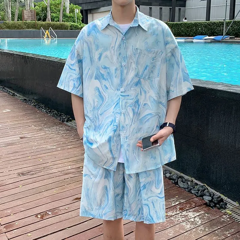 Beach Shirt Hawaiian - Setelan Kemeja Pantai Hawaii Pria dengan