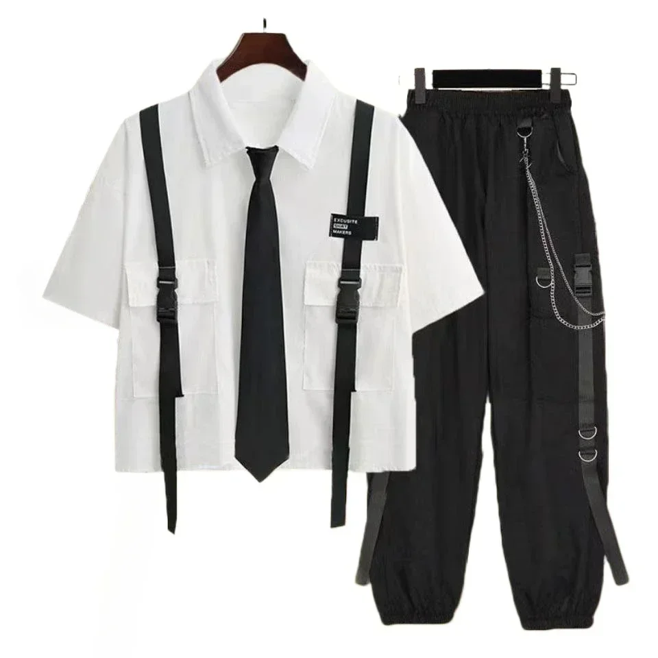 Summer Goth Clothing - Setelan celana kargo wanita, celana kargo