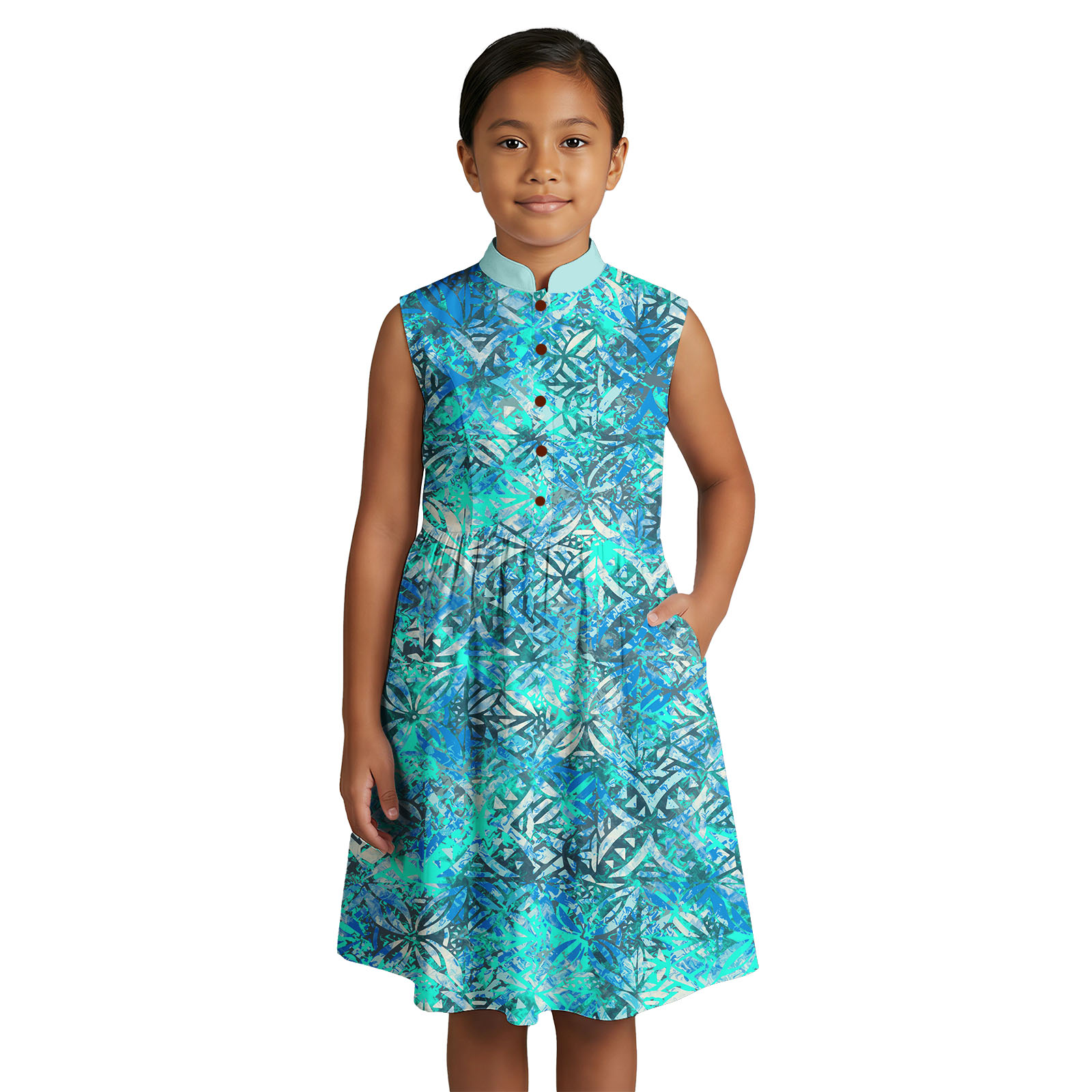 Summer Loving Kids Clothing - Gaun Pantai Midi Polinesia Cantik Khusus