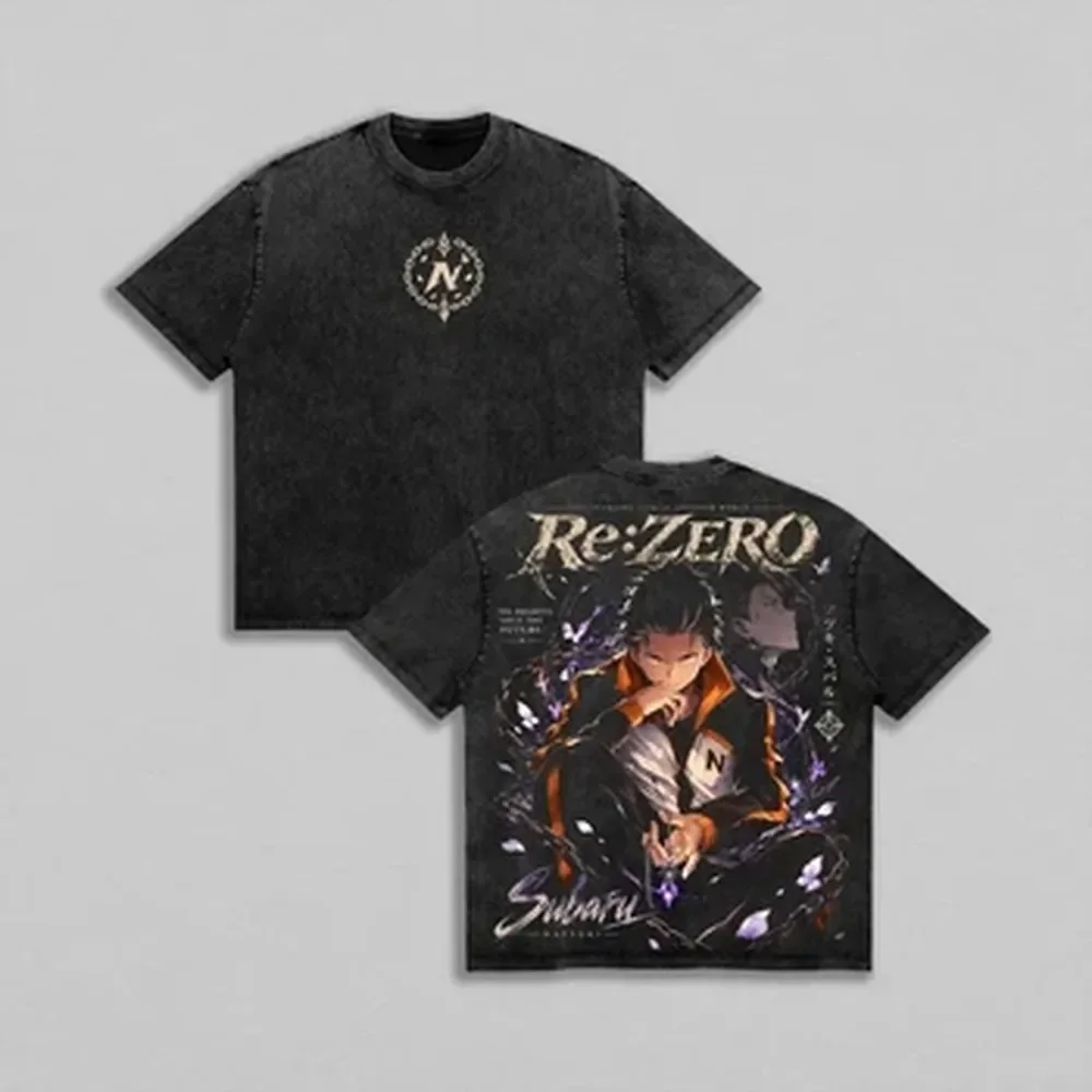 Summer Clothing Vintage - Kaos Anime Natsuki Subaru Re:Zero Harajuku