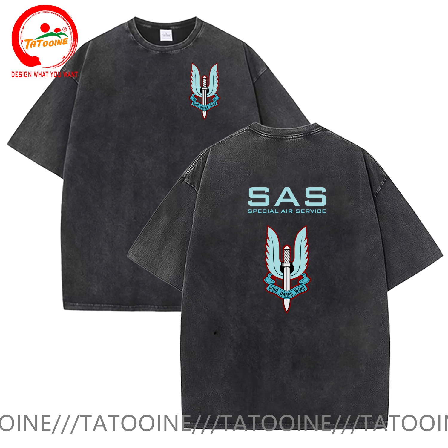 Summer Clothing Uk Men - Kaus Katun Vintage yang Dicuci Kaus