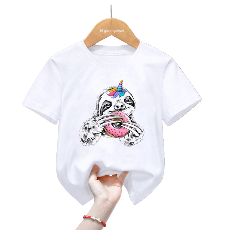 Summer Loving Kids Clothing - Kaus anak gambar kartun Unicorn, Kaus