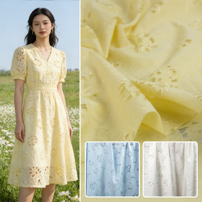 Summer Rose Clothing - Kain Jacquard Ruffle Rose yang Menyegarkan