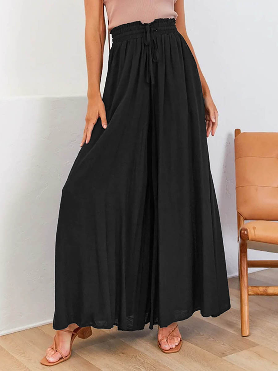 Palazzo Pant Wide - Celana Wanita Pinggang Tinggi Model Wide