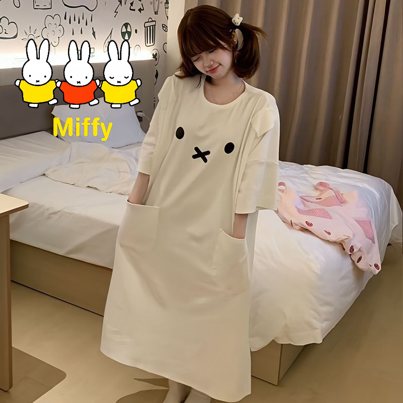Summer Away Clothing - Gaun Tidur Miffy Kawaii Gaun Tidur