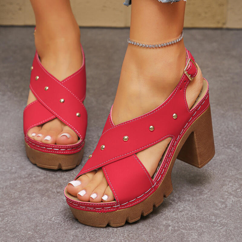 Summer Holiday Clothing Women - Sandal Gladiator Tali Silang Hak Super