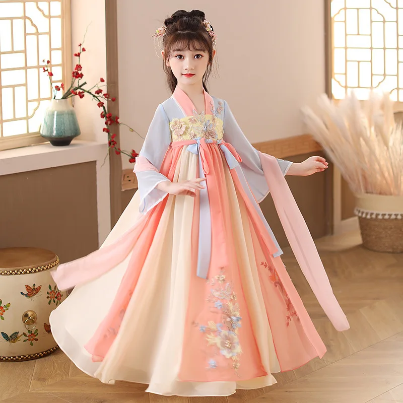 Summer Clothing Baby Girl - Gaun Hanfu Anak-anak Musim Panas Kostum