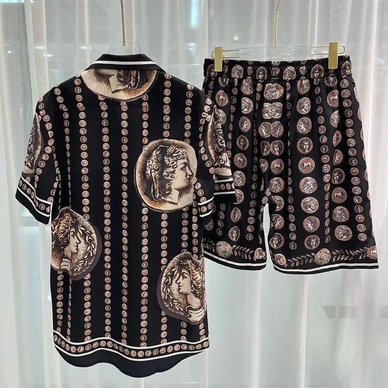 Summer Clothes - Setelan Kemeja Pria Royal Luxury Motif