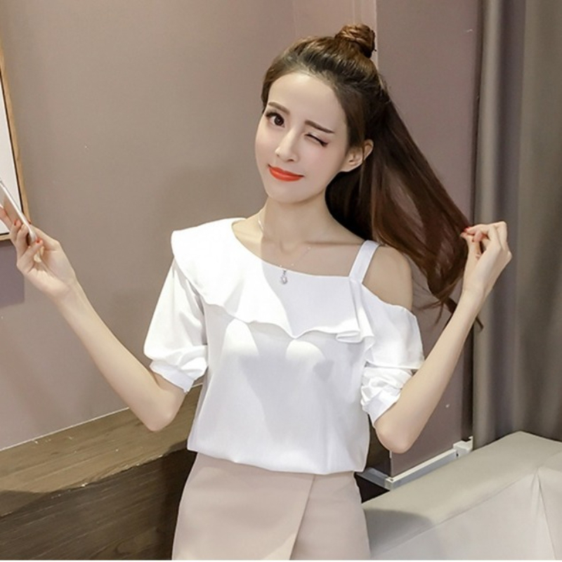 Off Shoulder Blouse - Blus wanita musim panas baru, seksi,