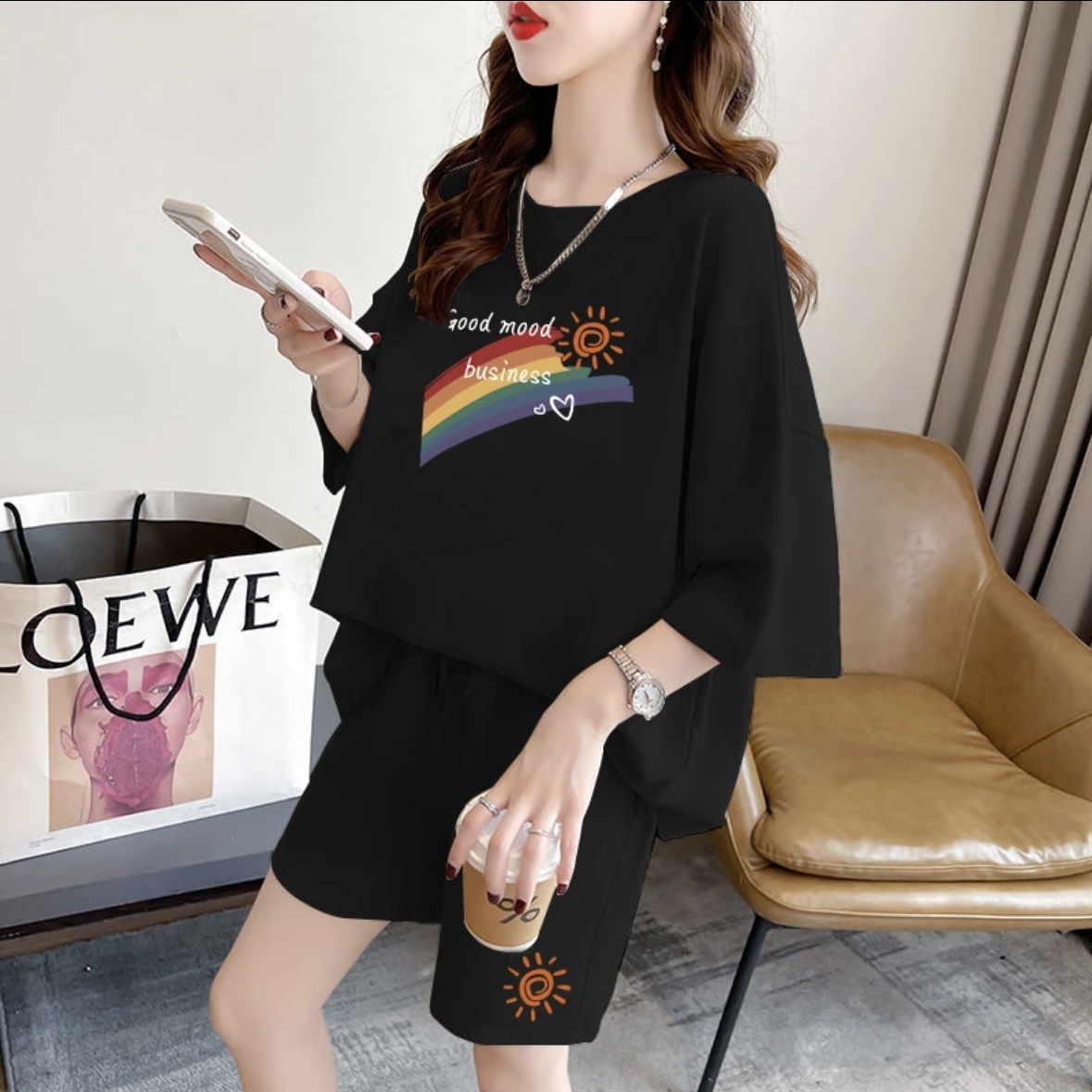 Summer Clothing Sets Women - Set Celana Pendek Musim Panas Wanita