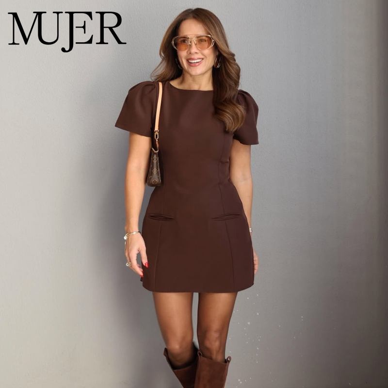 MUJER Gaun Mini Berlipat Kanto - Summer Holiday Clothing Women ulasan dan harga