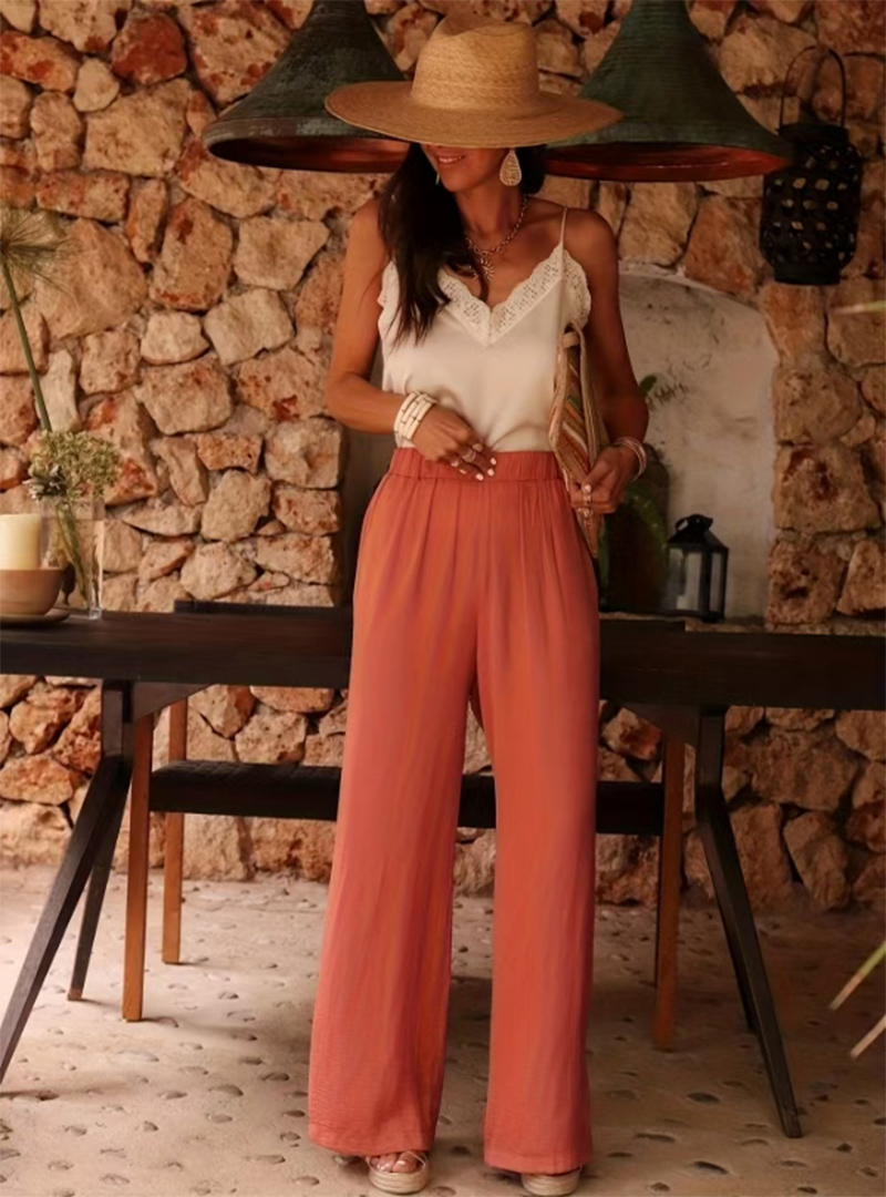 Celana Palazzo Wanita High Wai - Palazzo Pant Wide ulasan dan harga