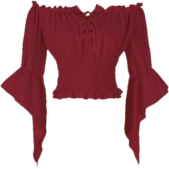 Pakaian Aristokrat Abad Perten - Off Shoulder Blouse ulasan dan harga