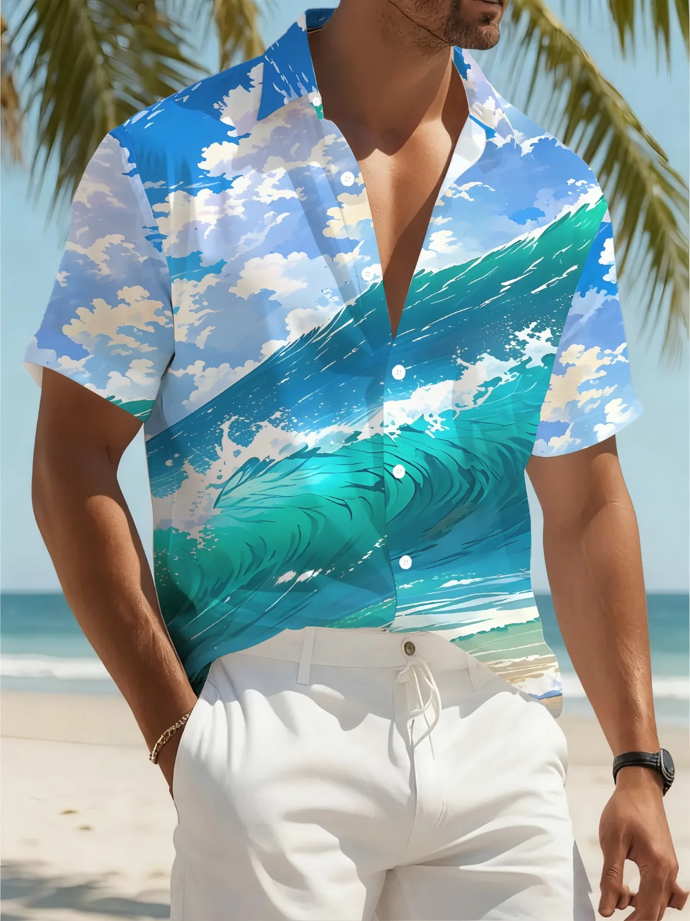 Kemeja Hawaii Lengan Pendek Pr - Beach Shirt Hawaiian ulasan dan harga