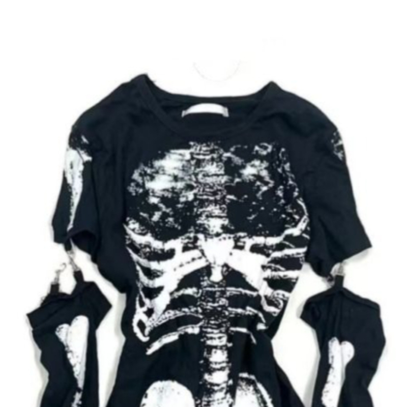 Kaos Grafis Tengkorak Gothic d - Summer Goth Clothing ulasan dan harga