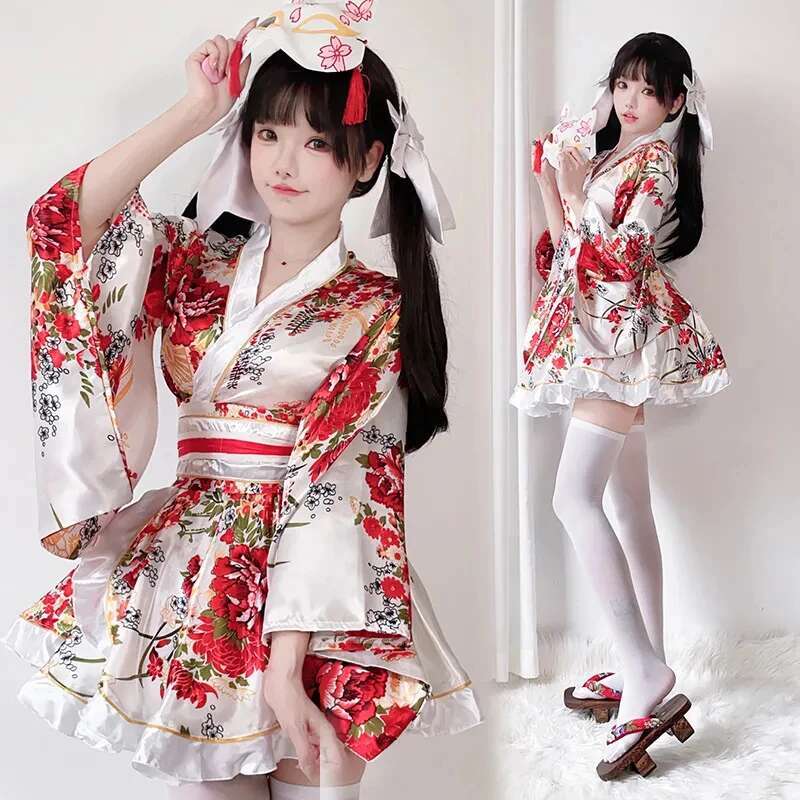 Gaun Kimono Modifikasi Jepang  - Summer Clothing Sets Women ulasan dan harga