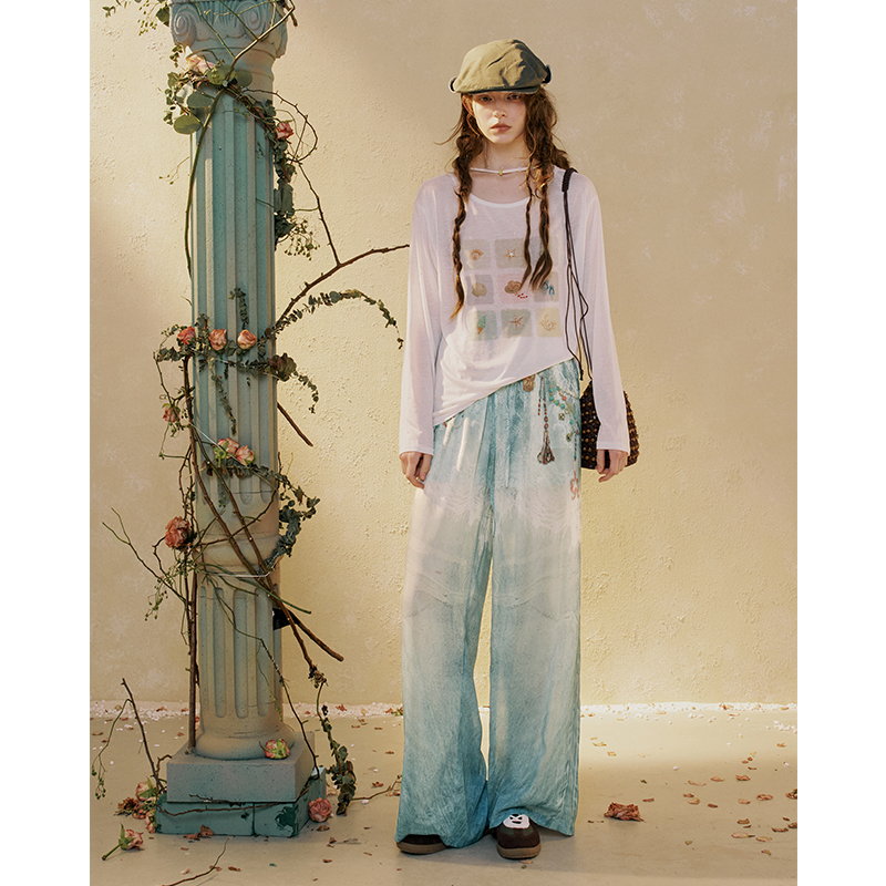 ELFSACK Celana Kaki Lebar Moti - Palazzo Pant Wide ulasan dan harga
