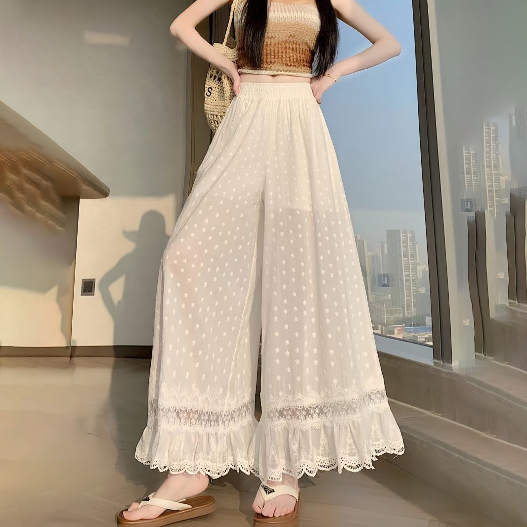 Celana Palazzo Wanita Putih El - Palazzo Pant Wide ulasan dan harga