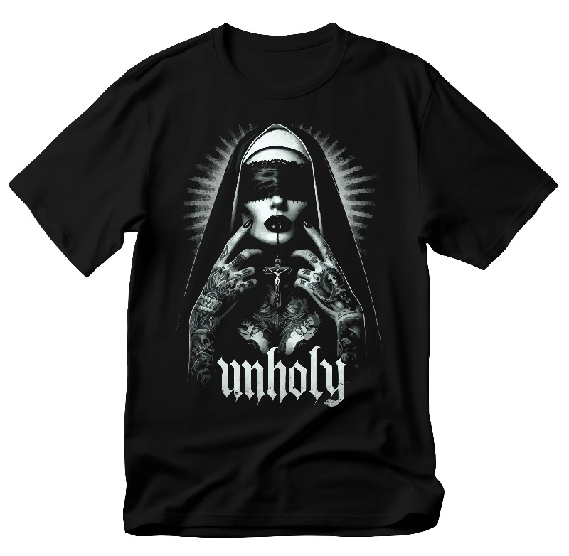 Kaos Unholy Nun: Kaos Hallowee - Summer Goth Clothing ulasan dan harga