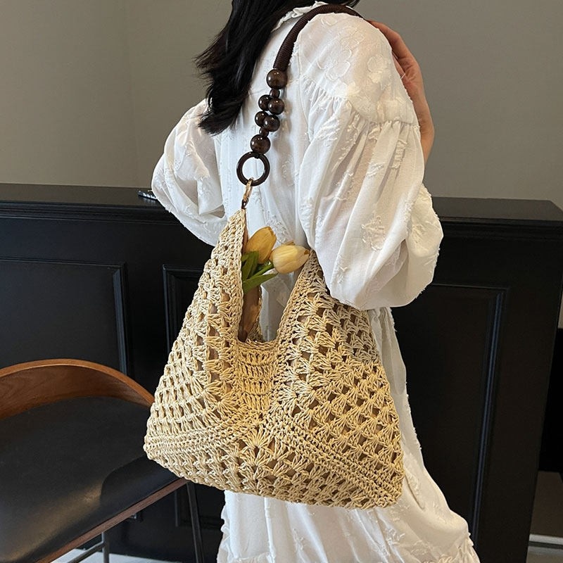 Tas Bahu Anyaman Jerami Kapasi - Beach Bag Straw ulasan dan harga