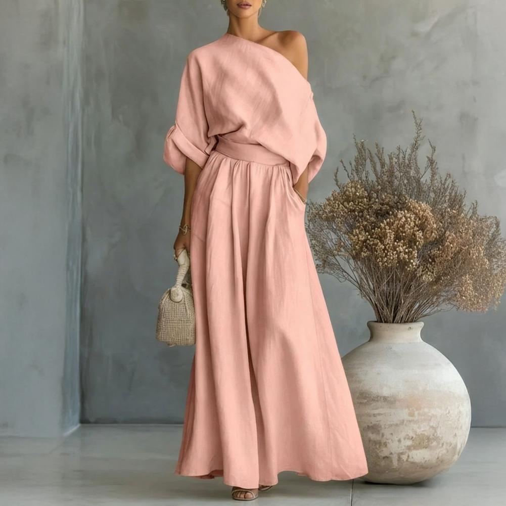 Setelan Blus dan Celana Wanita - Off Shoulder Blouse ulasan dan harga