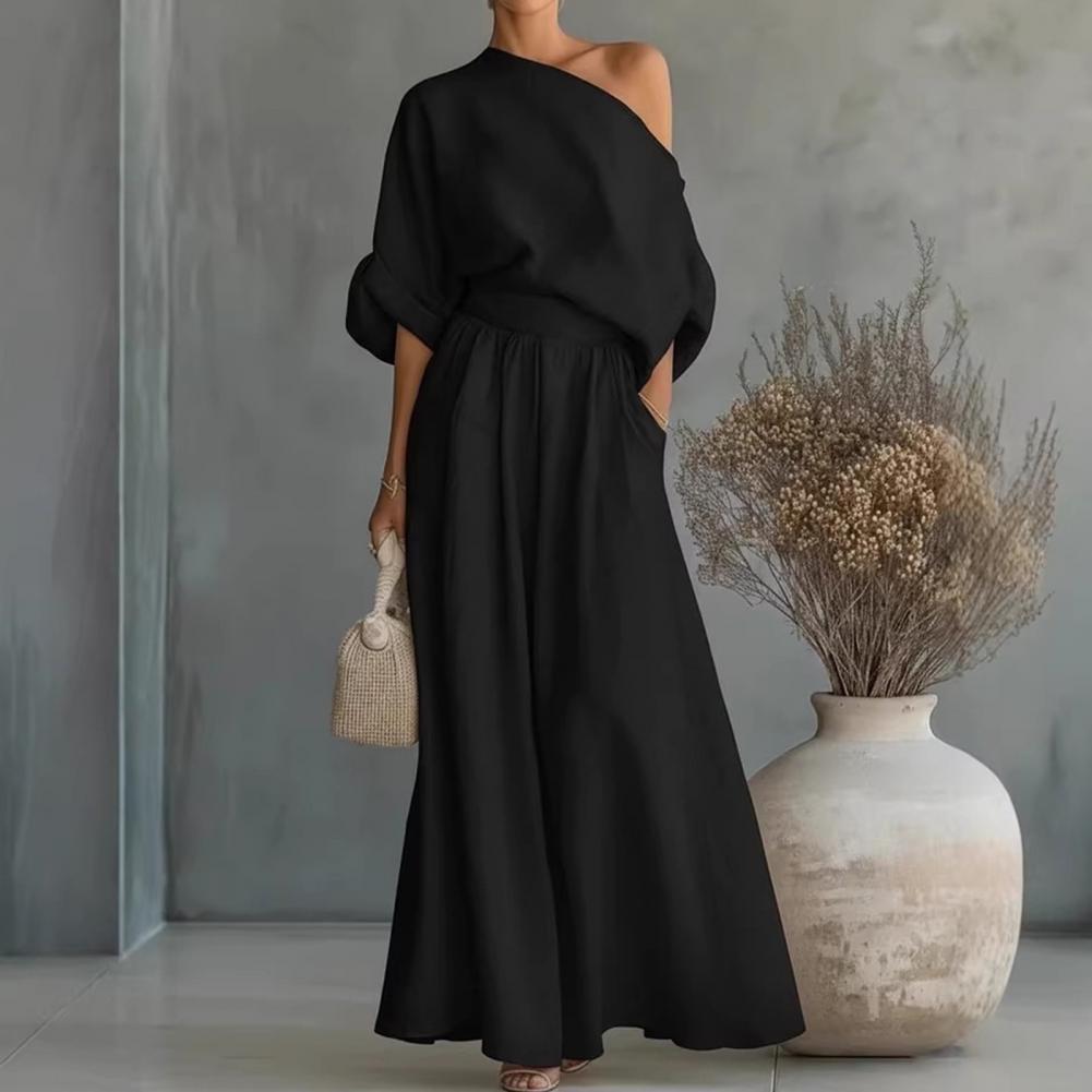 Setelan Blus dan Celana Wanita - Off Shoulder Blouse ulasan dan harga