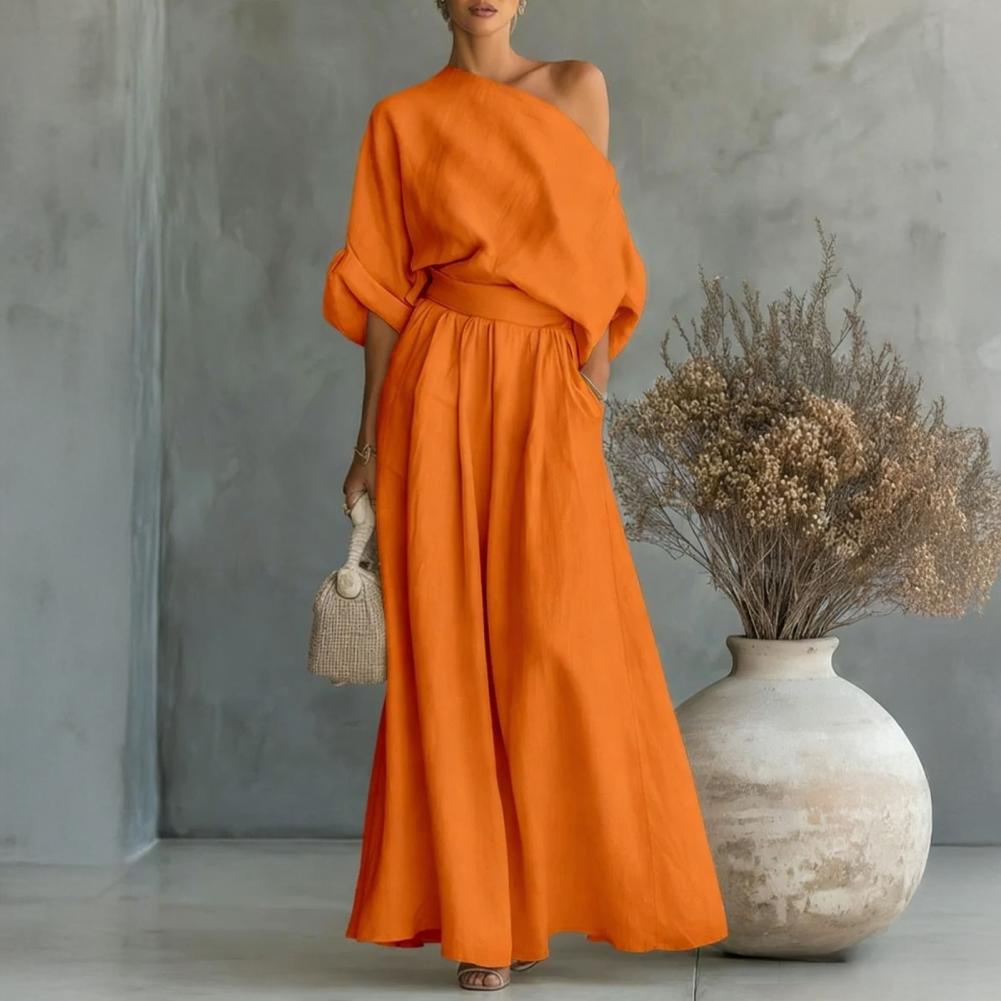 Setelan Blus dan Celana Wanita - Off Shoulder Blouse ulasan dan harga