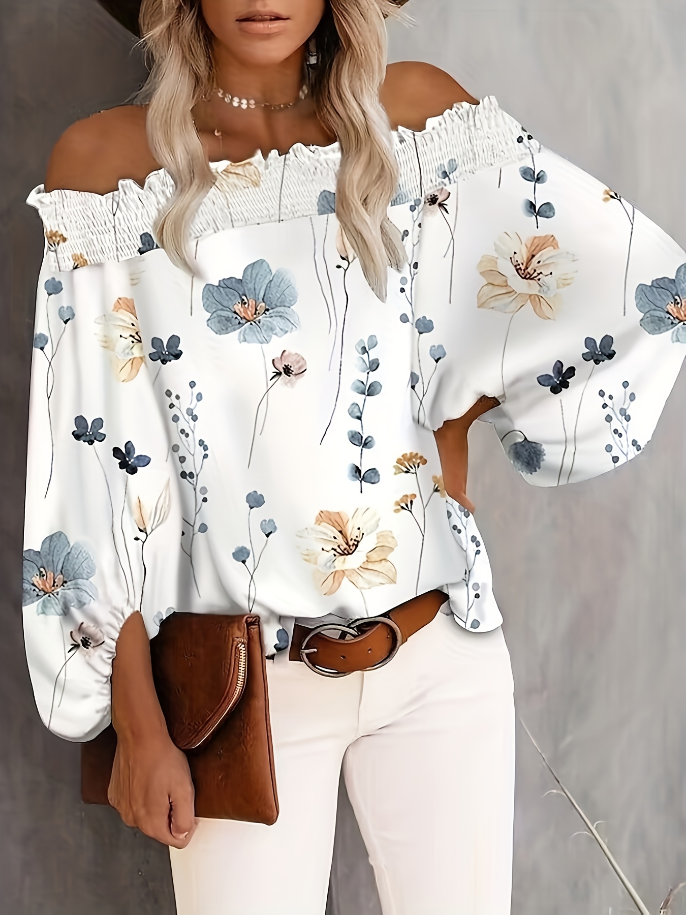 Blus Lengan Panjang Wanita Uku - Off Shoulder Blouse ulasan dan harga