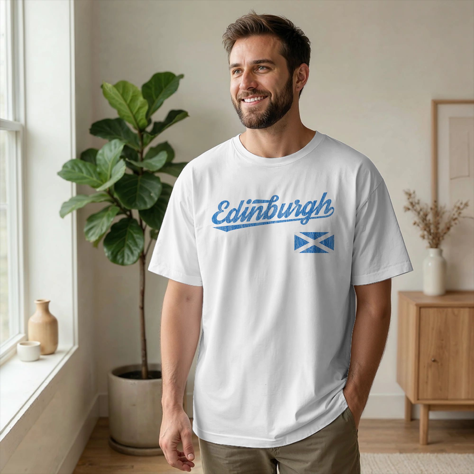 Kaus Pria Edinburgh Skotlandia - Summer Clothing Uk Men ulasan dan harga