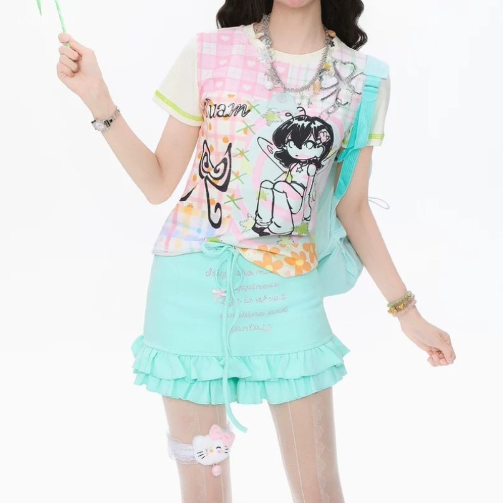 Kaus Gambar Cetak Jepang Manis - Summer Loving Clothing ulasan dan harga