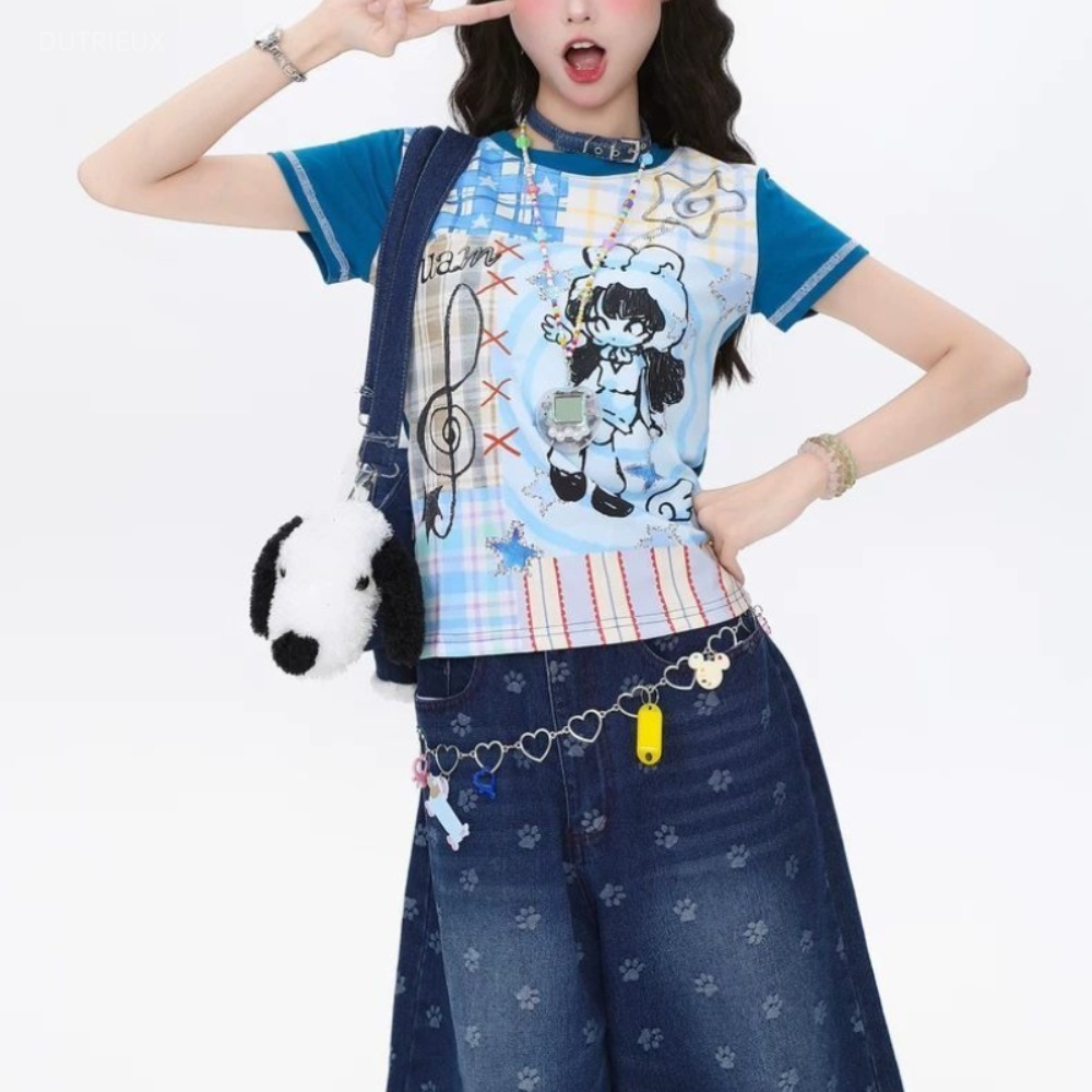 Kaus Gambar Cetak Jepang Manis - Summer Loving Clothing ulasan dan harga
