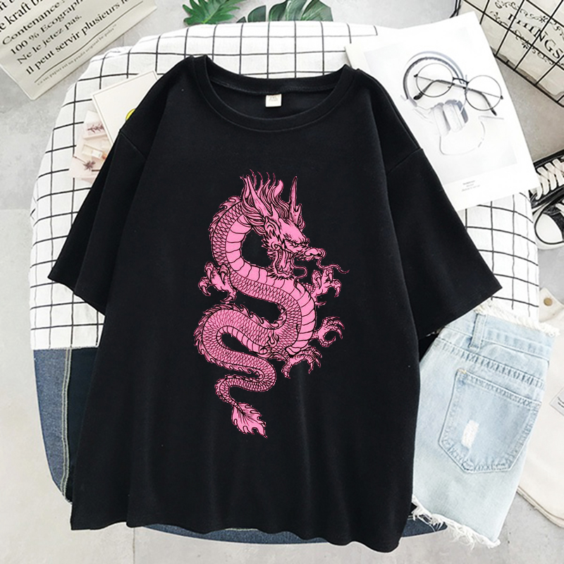T-shirt Wanita Atasan Naga Mer - Summer Goth Clothing ulasan dan harga