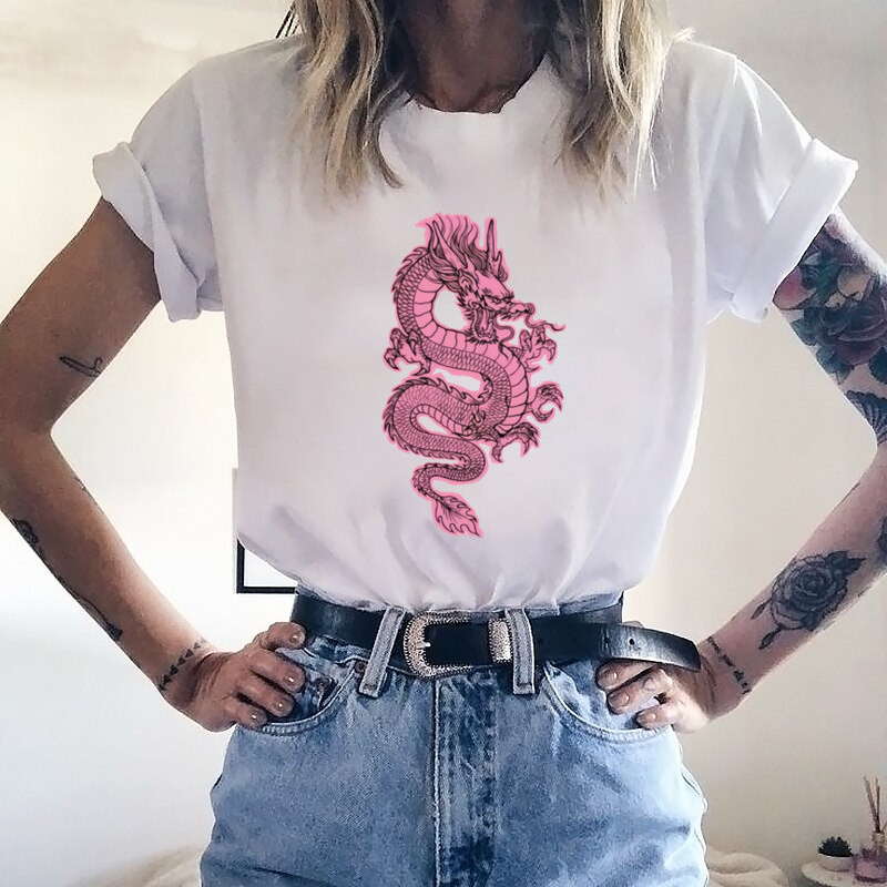 T-shirt Wanita Atasan Naga Mer - Summer Goth Clothing ulasan dan harga