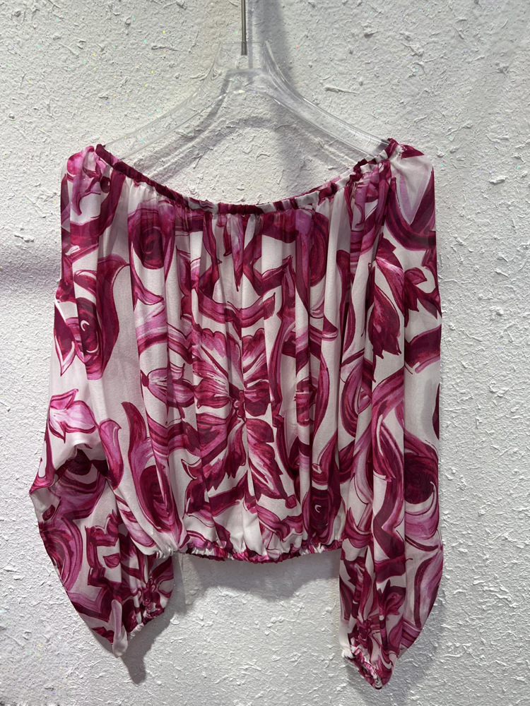 Blus Sutra Bahu Terbuka Wanita - Off Shoulder Blouse ulasan dan harga