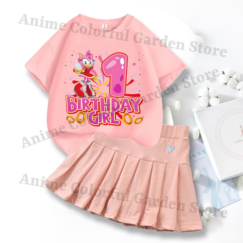 2 Buah Setelan Kaus Gaun Sonic - Summer Loving Clothing ulasan dan harga