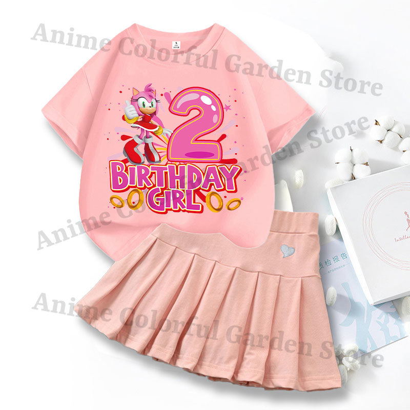 2 Buah Setelan Kaus Gaun Sonic - Summer Loving Clothing ulasan dan harga