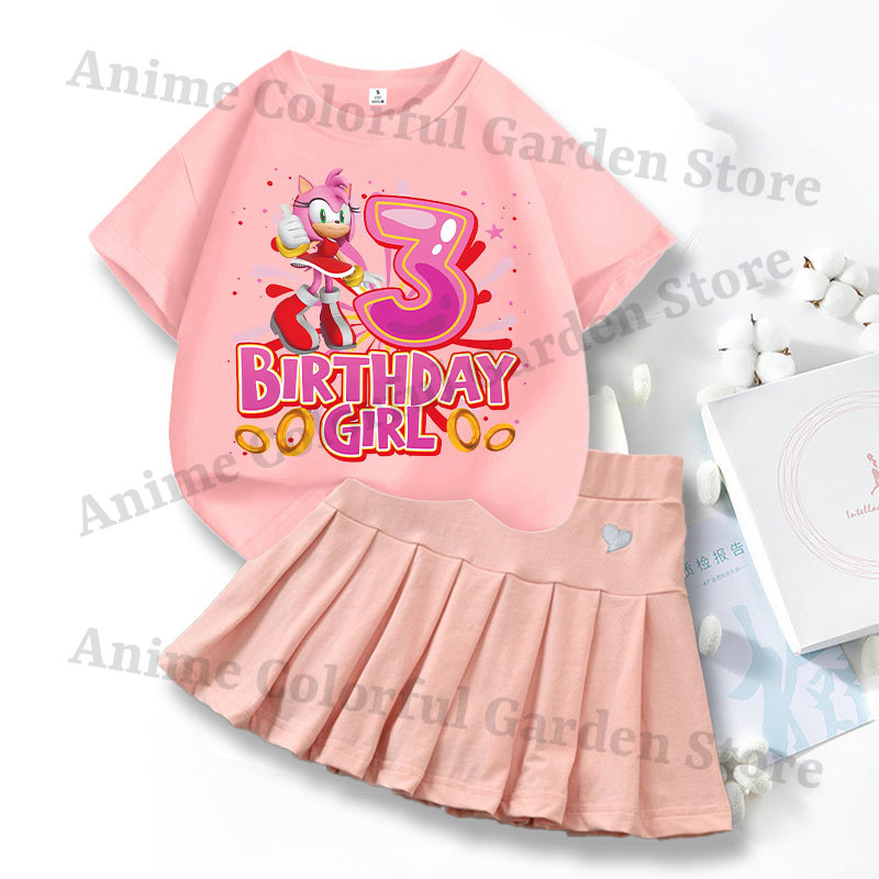 2 Buah Setelan Kaus Gaun Sonic - Summer Loving Clothing ulasan dan harga