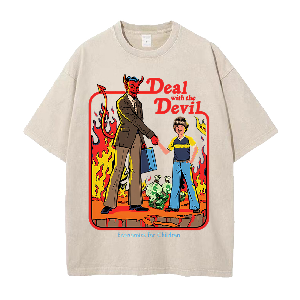 Kaos Cetak Deal With The Devil - Summer Clothing Deals ulasan dan harga