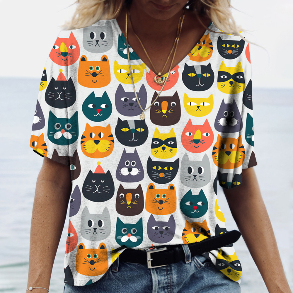 Kaos Wanita V-neck Fashion, Ga - Summer Loving Clothing ulasan dan harga