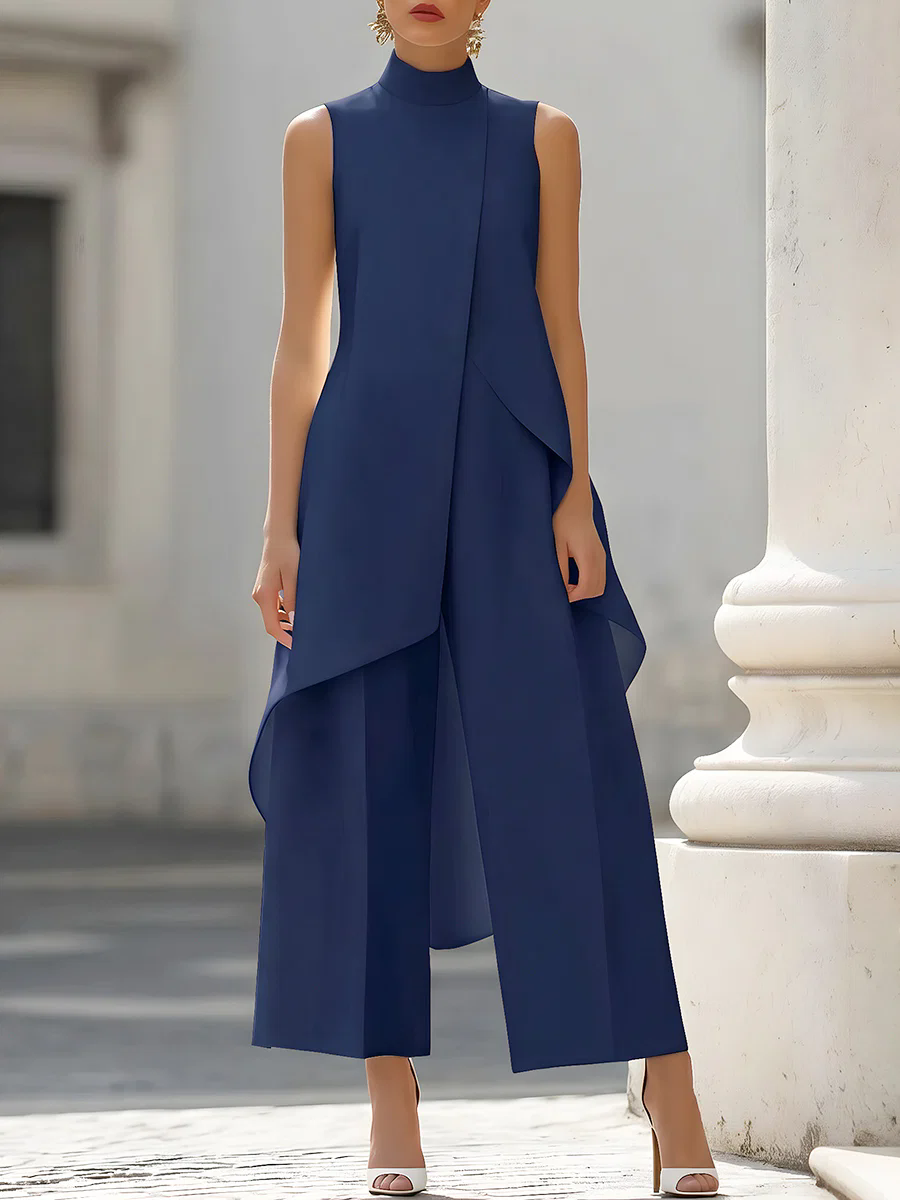 Jumpsuit tanpa lengan dengan k - Palazzo Pant Wide ulasan dan harga