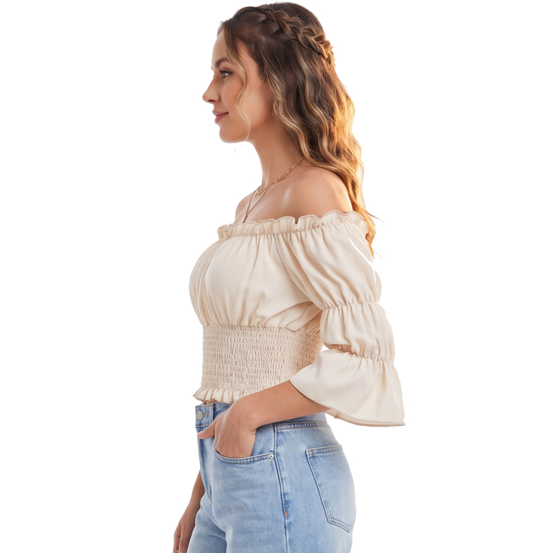 Blus Renaissance Atasan Wanita - Off Shoulder Blouse ulasan dan harga