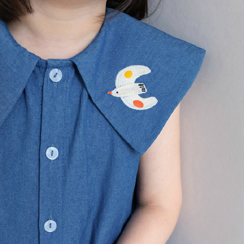 Gaun Denim Kerah Tanpa Lengan  - Summer Loving Kids Clothing ulasan dan harga