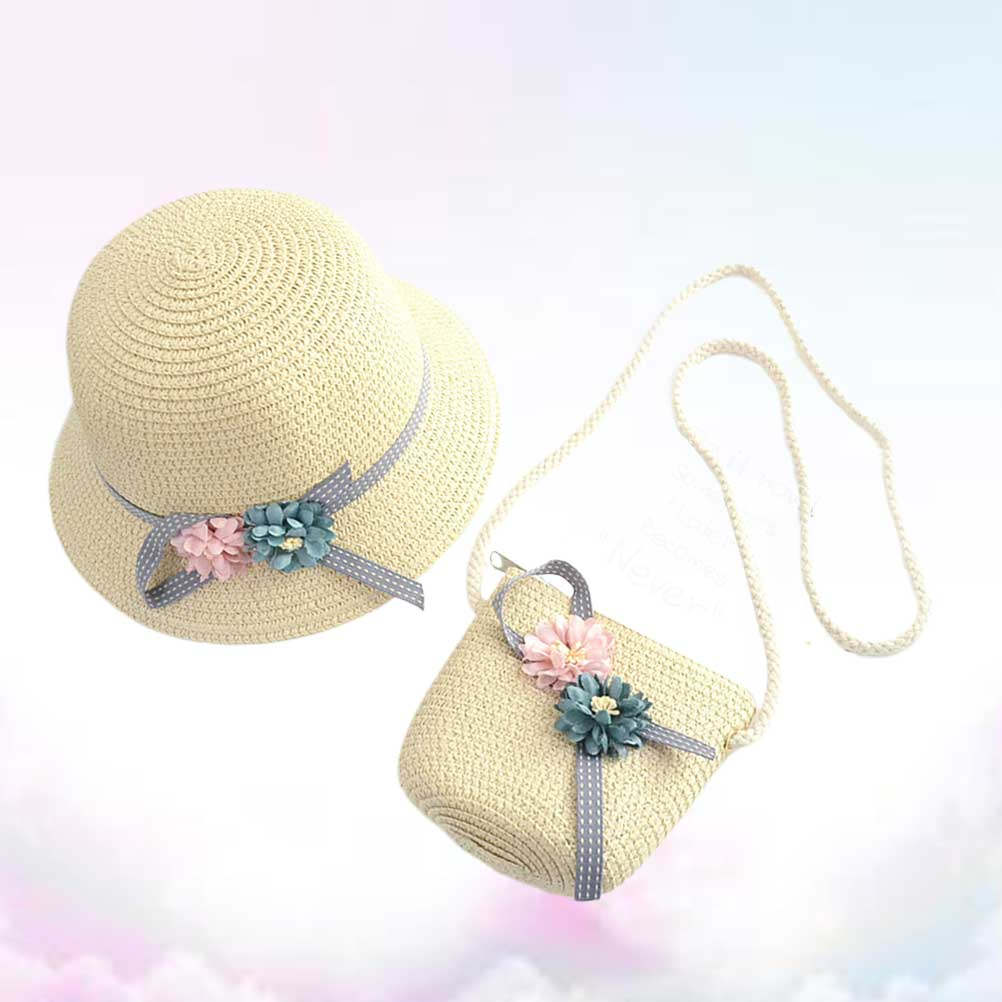 1Set Topi Jerami dan Tas Anak  - Beach Bag Straw ulasan dan harga