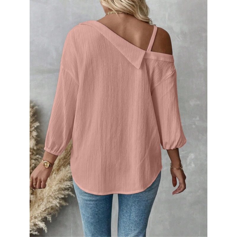 Blus Wanita Ukuran Besar 1XL-5 - Off Shoulder Blouse ulasan dan harga