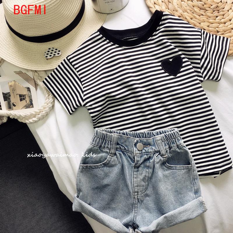 Kaus lengan pendek bergaris-ga - Summer Loving Kids Clothing ulasan dan harga