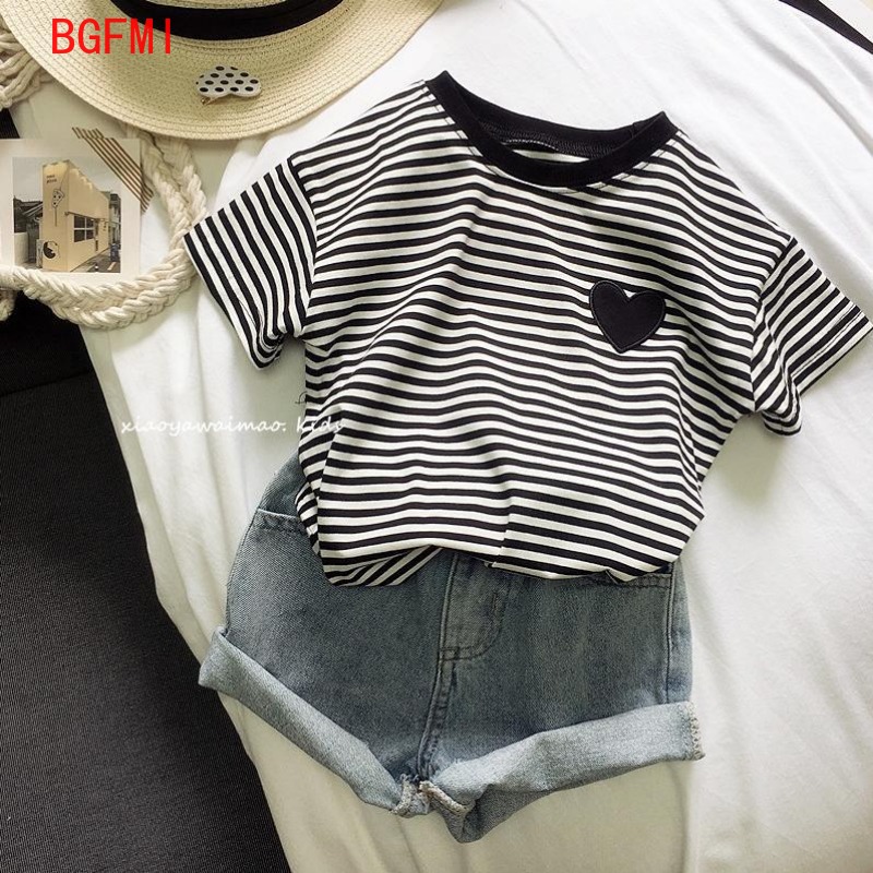 Kaus lengan pendek bergaris-ga - Summer Loving Kids Clothing ulasan dan harga