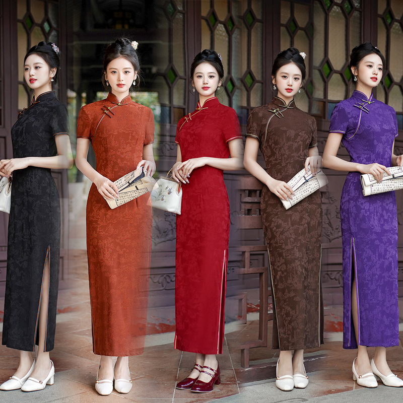 Gaun Cheongsam Panjang Baru, G - Summer Clothes ulasan dan harga